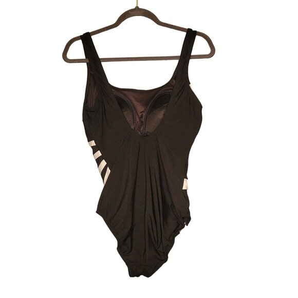 NWOT Longitude S Women's Vintage 80s 90s Retro One Piece Tummy Control Swimsuit - Picture 3 of 11